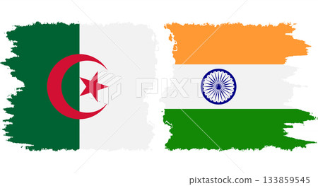 India and Algeria grunge flags connection vector India and Algeria grunge flags connection vector 133859545
