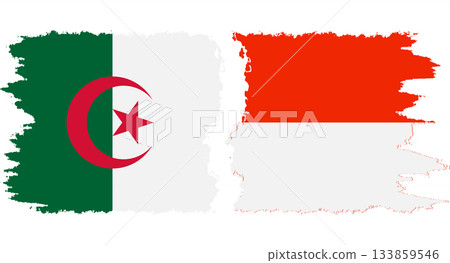 Indonesia and Algeria grunge flags connection vector Indonesia and Algeria grunge flags connection vector 133859546