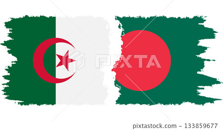 Bangladesh and Algeria grunge flags connection vector Bangladesh and Algeria grunge flags connection vector 133859677