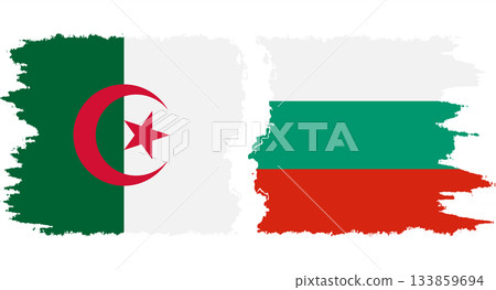 Bulgaria and Algeria grunge flags connection vector Bulgaria and Algeria grunge flags connection vector 133859694