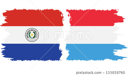 Luxembourg and Paraguay grunge flags connection vector Luxembourg and Paraguay grunge flags connection vector 133859760