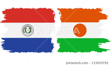 Niger and Paraguay grunge flags connection vector Niger and Paraguay grunge flags connection vector 133859792