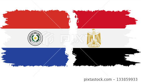 Egypt and Paraguay grunge flags connection vector Egypt and Paraguay grunge flags connection vector 133859933