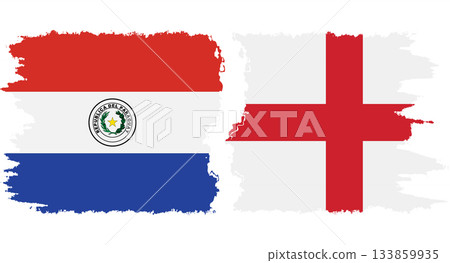 England and Paraguay grunge flags connection vector England and Paraguay grunge flags connection vector 133859935