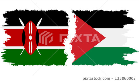 Palestine and Kenya grunge flags connection vector Palestine and Kenya grunge flags connection vector 133860002