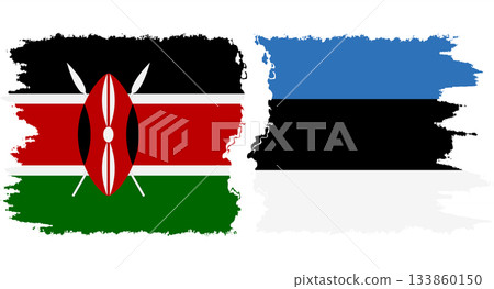 Estonia and Kenya grunge flags connection vector Estonia and Kenya grunge flags connection vector 133860150