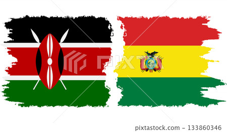 Bolivia and Kenya grunge flags connection vector Bolivia and Kenya grunge flags connection vector 133860346