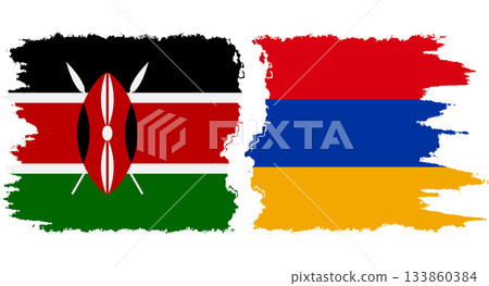 Armenia and Kenya grunge flags connection vector Armenia and Kenya grunge flags connection vector 133860384