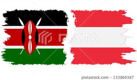 Austria and Kenya grunge flags connection vector Austria and Kenya grunge flags connection vector 133860387