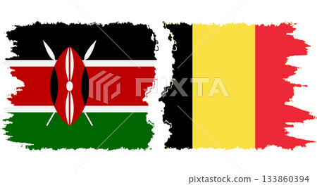 Belgium and Kenya grunge flags connection vector Belgium and Kenya grunge flags connection vector 133860394