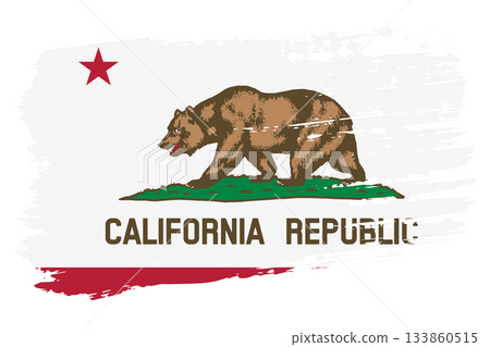 California US flag, wide brush stroke on transparent background vector California US flag, wide brush stroke on transparent background vector 133860515