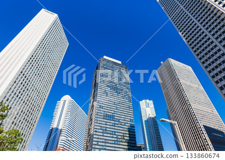 東京新宿副中心的摩天大樓 東京新宿副中心的摩天大樓 133860674