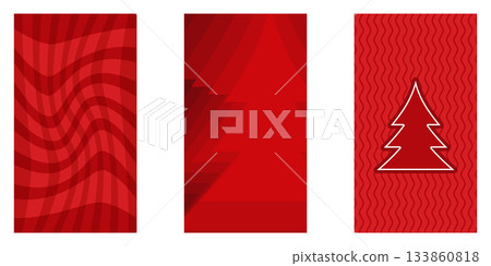 Red Christmas geometric vertical background collection. Merry Christmas vertical poster, social media post stories layout, quiz backdrop, square banner design template set Red Christmas geometric vertical background collection. Merry Christmas vertical poster, social media post stories layout, quiz backdrop, square banner design template set 133860818