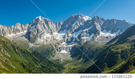 A magnificent view of the mountains in the distance A magnificent view of the mountains in the distance 133861220