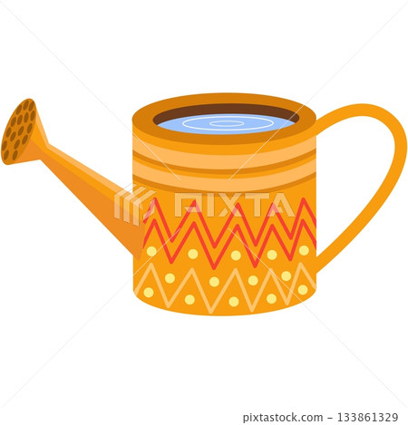 Water can for garden plant sprinkle vector icon 133861329