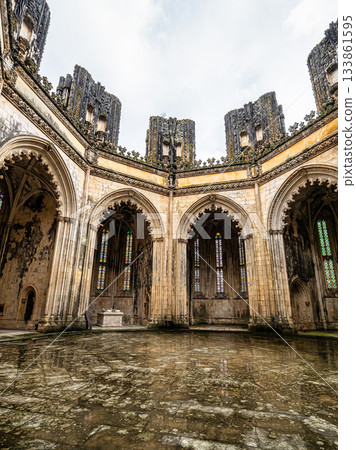The Capelas Imperfeitas, Unfinished Chapels of Monastery of Batalha at Batalha, Portugal. The Capelas Imperfeitas, Unfinished Chapels of Monastery of Batalha at Batalha, Portugal. 133861595