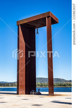 25 de April monument at Freedom Square, Viana do Castelo, Minho, Portugal. 133861637