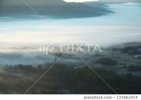 View of Hakuba village sinking into a sea of clouds from the Autumn Donguri Panorama Observatory View of Hakuba village sinking into a sea of clouds from the Autumn Donguri Panorama Observatory 133862054