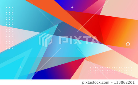 Modern Colorful Abstract Geometric Background Modern Colorful Abstract Geometric Background 133862201
