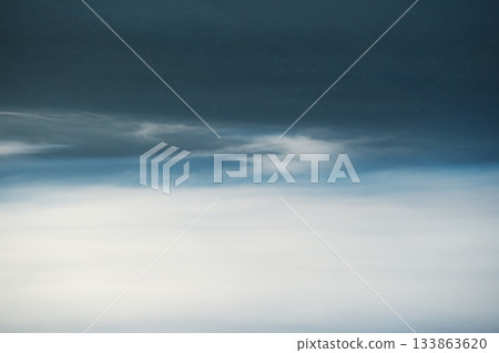 秋季從白馬村東栗全景展望台看到的雲海景色 秋季從白馬村東栗全景展望台看到的雲海景色 133863620