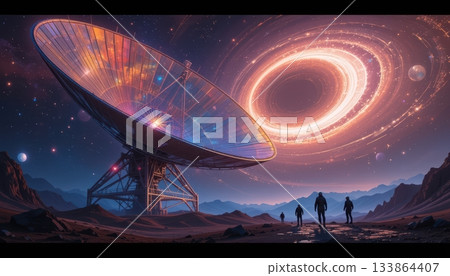 Explorers Observing a Hypnotic Black Hole Singularity with Giant Dish Explorers Observing a Hypnotic Black Hole Singularity with Giant Dish 133864407