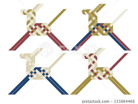 A set of illustrations of the Itaya Horse, a local toy, in modern Japanese colors. A set of illustrations of the Itaya Horse, a local toy, in modern Japanese colors. 133864468
