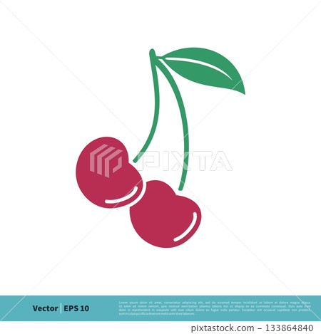 Cherry Fruit Icon Vector Logo Template Illustration Design. Vector EPS 10. Cherry Fruit Icon Vector Logo Template Illustration Design. Vector EPS 10. 133864840