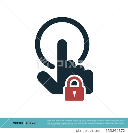 Pointer Secure Icon Vector Logo Template Illustration Design. Vector EPS 10. Pointer Secure Icon Vector Logo Template Illustration Design. Vector EPS 10. 133864872