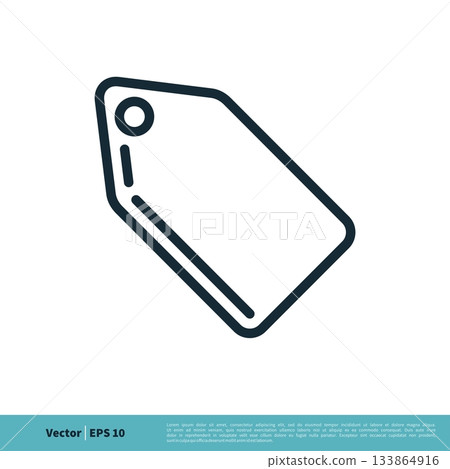 Hang Tag Icon Vector Logo Template Illustration Design. Vector EPS 10. Hang Tag Icon Vector Logo Template Illustration Design. Vector EPS 10. 133864916