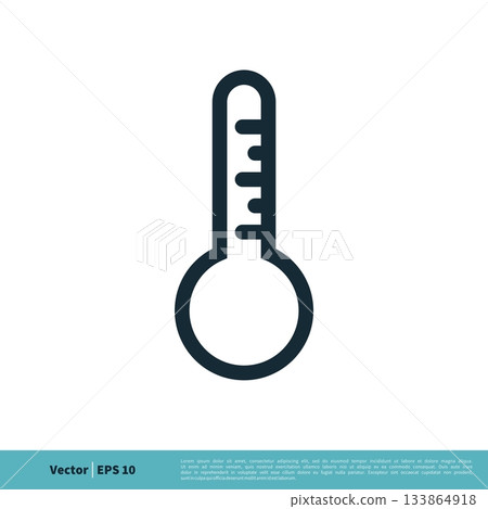 Thermometer Icon Vector Logo Template Illustration Design. Vector EPS 10. 133864918