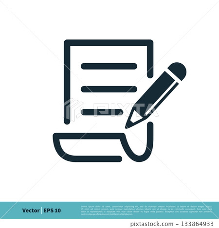 Letter Document Paper Icon Vector Logo Template Illustration Design. Vector EPS 10. 133864933