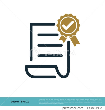 Paper and Award Icon Vector Logo Template Illustration Design. Vector EPS 10. Paper and Award Icon Vector Logo Template Illustration Design. Vector EPS 10. 133864934
