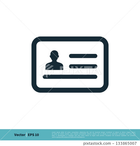 ID Card Icon Vector Logo Template Illustration Design. Vector EPS 10. 133865007