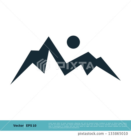 Mountain Image Icon Vector Logo Template Illustration Design. Vector EPS 10. 133865010
