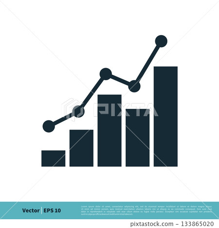 Financial Diagram Icon Vector Logo Template Illustration Design. Vector EPS 10. 133865020