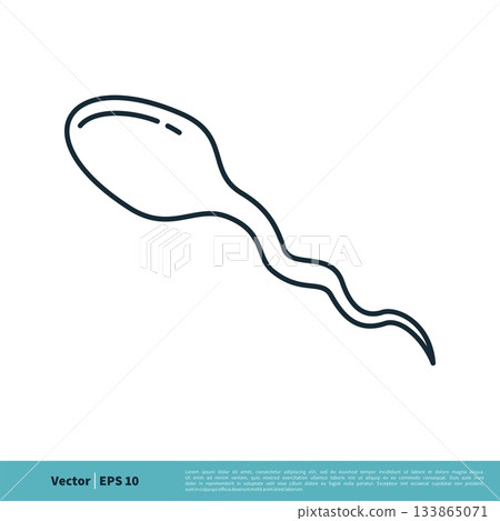Sperm / Spermatozoa Icon Vector Logo Template Illustration Design. Vector EPS 10. 133865071