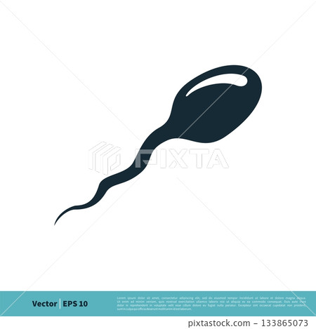 Sperm / Spermatozoa Icon Vector Logo Template Illustration Design. Vector EPS 10. 133865073