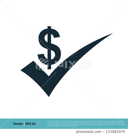 Check Mark Dollar Sign Icon Vector Logo Template Illustration Design. Vector EPS 10. Check Mark Dollar Sign Icon Vector Logo Template Illustration Design. Vector EPS 10. 133865074