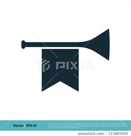 Trumpet Icon Vector Logo Template Illustration Design. Vector EPS 10. 133865093
