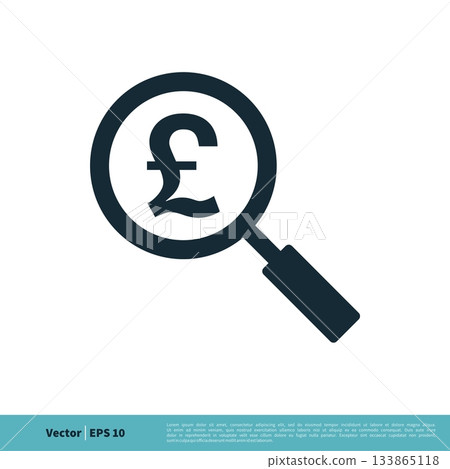 Magnifying Glass and Pound sterling Icon Vector Logo Template Illustration Design. Vector EPS 10. Magnifying Glass and Pound sterling Icon Vector Logo Template Illustration Design. Vector EPS 10. 133865118
