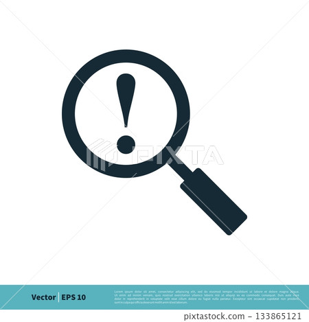 Magnifying Glass and Exclamation Icon Vector Logo Template Illustration Design. Vector EPS 10. Magnifying Glass and Exclamation Icon Vector Logo Template Illustration Design. Vector EPS 10. 133865121