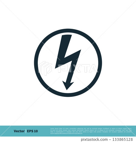 Thunderbolt Icon Vector Logo Template Illustration Design. Vector EPS 10. 133865128