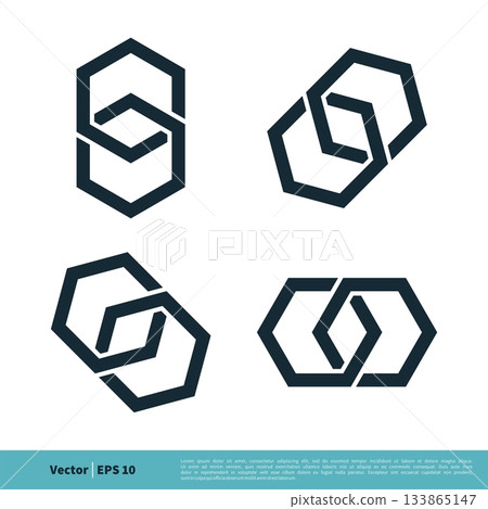 Hexagon Shape Infinity Icon Vector Logo Template Illustration Design. Vector EPS 10. 133865147