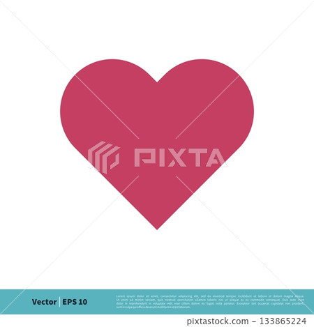 Love Heart Icon Vector Logo Template Illustration Design. Vector EPS 10. Love Heart Icon Vector Logo Template Illustration Design. Vector EPS 10. 133865224