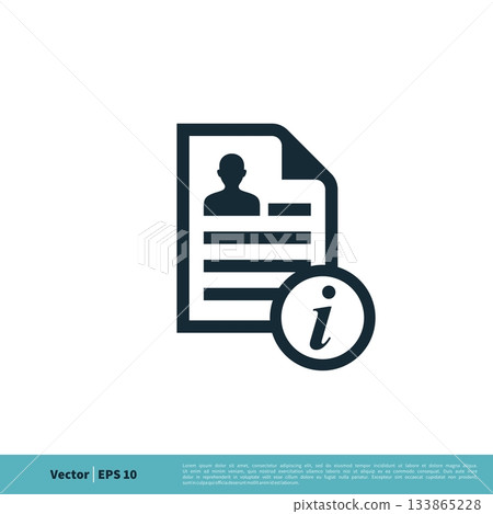 Information and Paper Document Human Shape Vector Logo Template Illustration Design. Vector EPS 10. 133865228