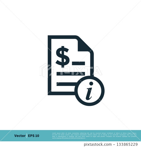 Information and Paper Document Dollar Sign Vector Logo Template Illustration Design. Vector EPS 10. 133865229