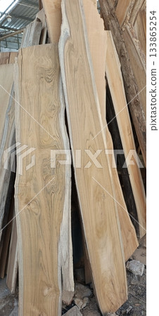 Jepara, Indonesia - November 18 2025: Wood Processed Jepara, Indonesia - November 18 2025: Wood Processed 133865254