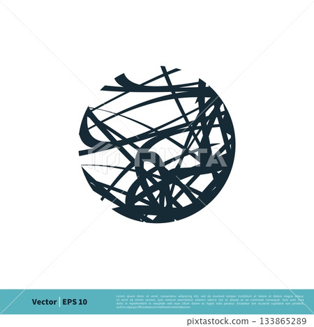 Abstract Grunge Sphere Circle Icon Vector Logo Template Illustration Design. Vector EPS 10. Abstract Grunge Sphere Circle Icon Vector Logo Template Illustration Design. Vector EPS 10. 133865289