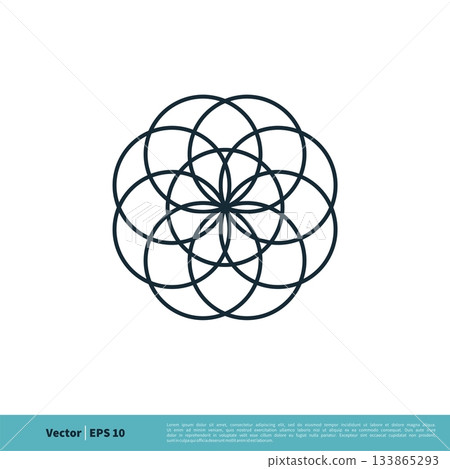 Ornamental Decoration Flower Icon Vector Logo Template Illustration Design. Vector EPS 10. 133865293
