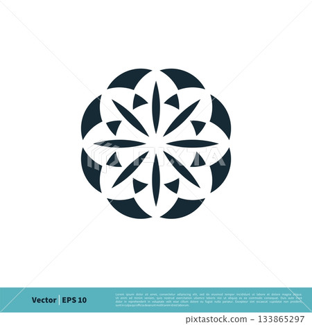 Ornamental Decoration Flower Icon Vector Logo Template Illustration Design. Vector EPS 10. Ornamental Decoration Flower Icon Vector Logo Template Illustration Design. Vector EPS 10. 133865297